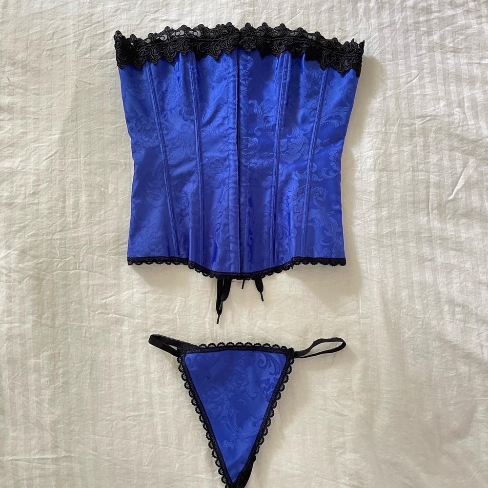 Blue corset